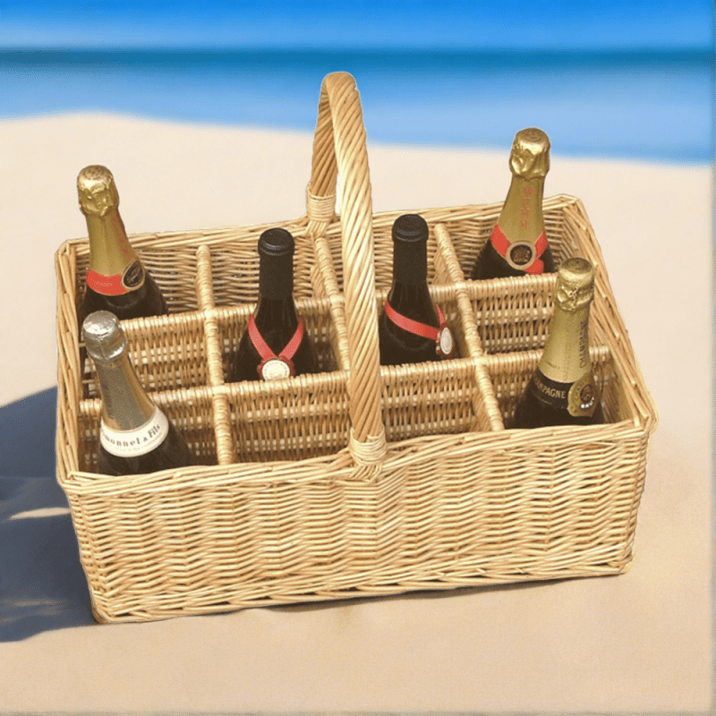 12 Bottle Wicker Basket Secondary image