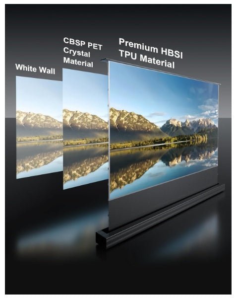 120" Motorized Floor Rising Projector Screen for Ultra Short Throw Projector,Tension Floor Stand Screen for Home Theater, 4K/8K Ultra HD, 95% Ambient Light Rejecting, Active 3D - ALR - F220C - Projector Screens - British D'sire