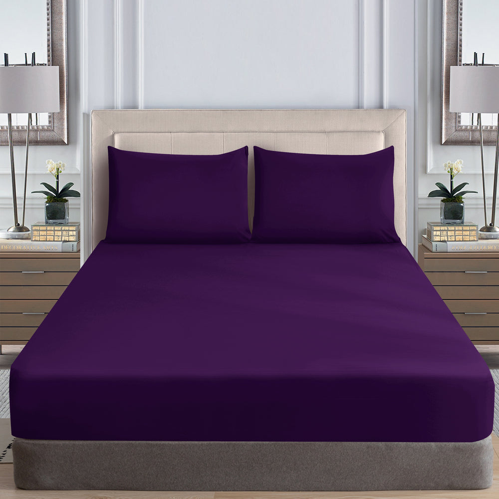 40cm Deep Fitted Sheet Single Double King Super king size Microfiber Bed Sheets