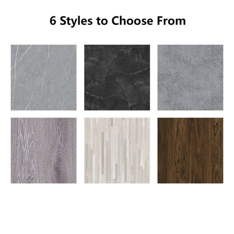 12Pcs Grey Marble Texture Floor Tiles Self Adhesive Vinyl Flooring - Vinyl Flooring - British D'sire