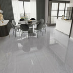 12Pcs Grey Marble Texture Floor Tiles Self Adhesive Vinyl Flooring - Vinyl Flooring - British D'sire