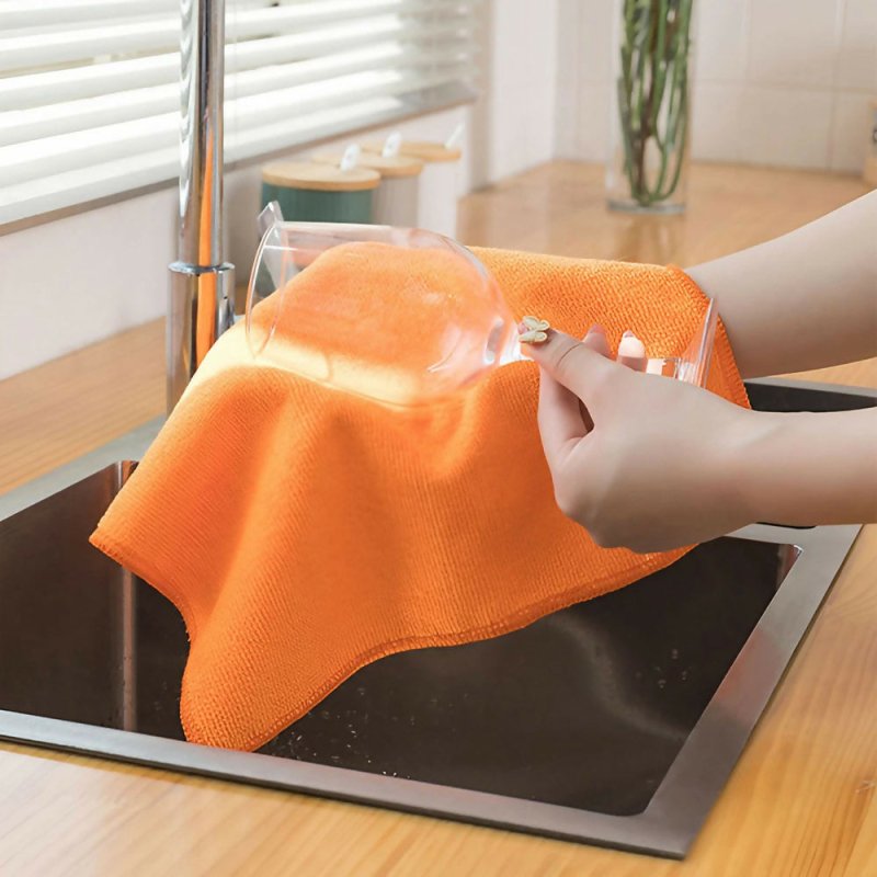 12PCS Kitchen Microfibers Cotton Dishcloth Secondary image