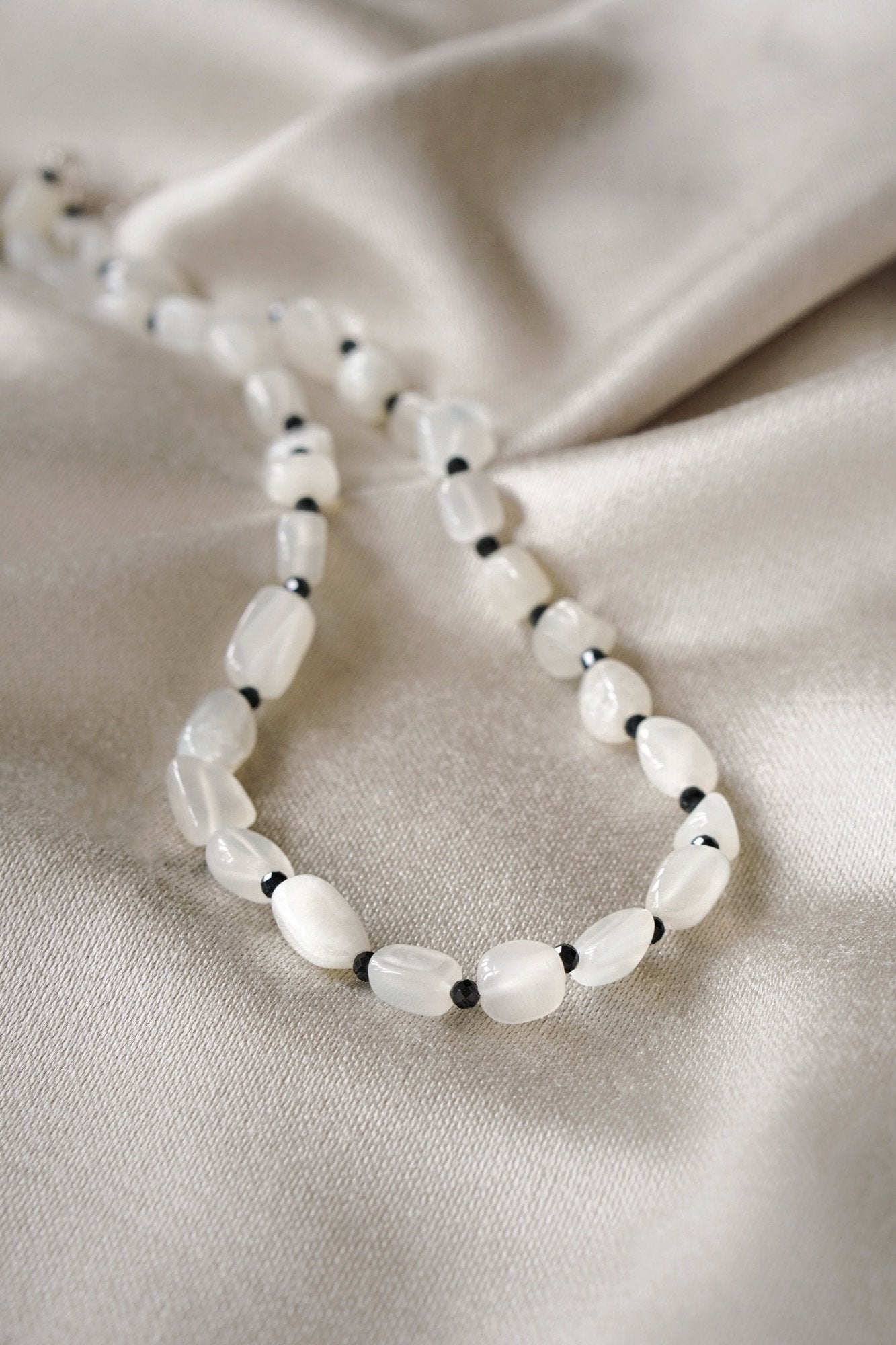 Xander Kostroma -Moonstone Statement Necklace –925 Sterling Silver, 42cm+Extn Enhances Intuition, Creativity & Emotional Balance Main image