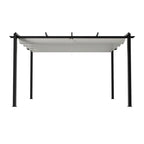 13x10ft Aluminium Pergola with Retractable Roof - Pergola - British D'sire