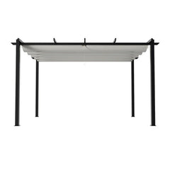 13x10ft Aluminium Pergola with Retractable Roof - Pergola - British D'sire