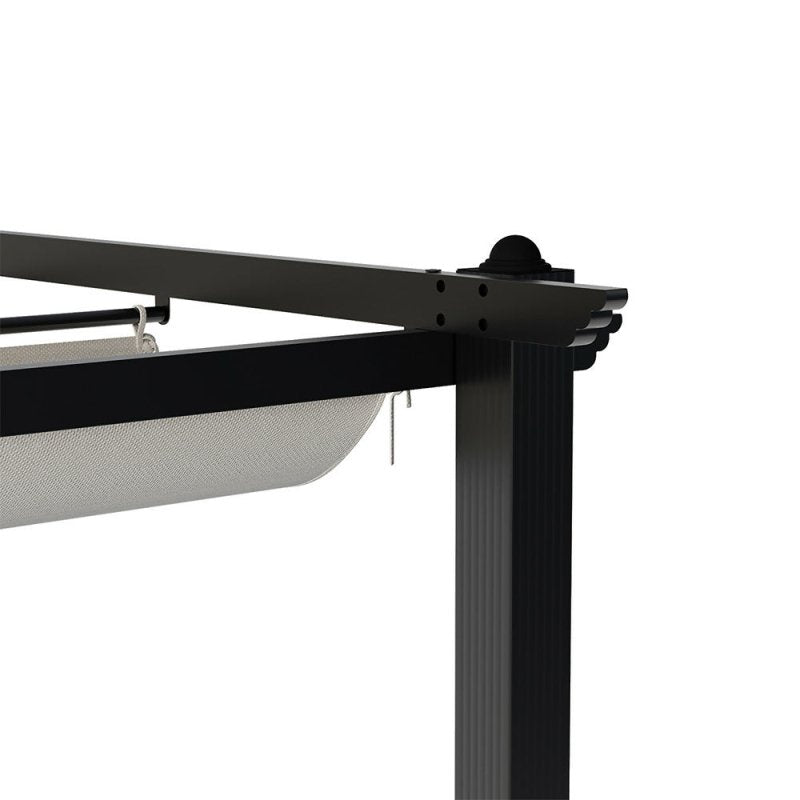 13x10ft Aluminium Pergola with Retractable Roof - Pergola - British D'sire