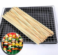 150 Eco-Friendly Bamboo Skewers - 30cm Natural Color Wooden Skewers Sticks, Perfect for BBQ, Barbecues, Buffets, Parties - Ideal for Meat, Vegetables, Sweet Treats - Kitchenware - British D'sire