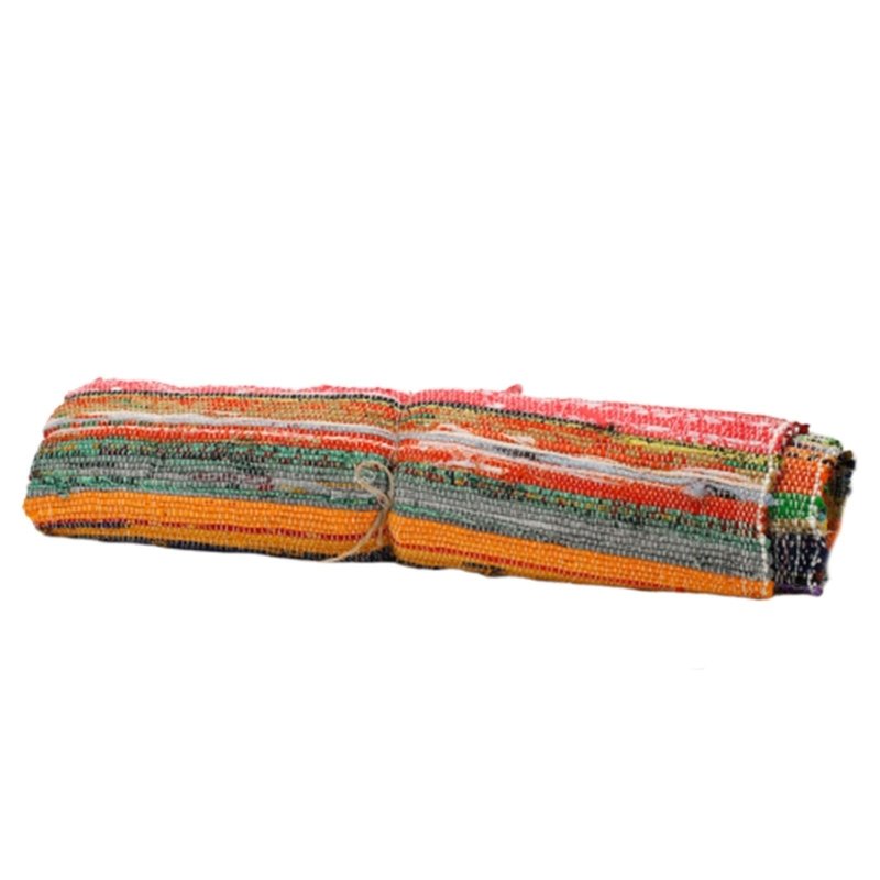 155 x 90cm Luxury Rag Rug - Natural - Indian Rag Rugs - British D'sire Main image