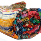 155 x 90cm Luxury Rag Rug - Natural - Indian Rag Rugs - British D'sire