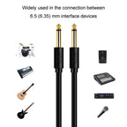 1.5m JINGHUA 6.5mm Audio Cable Male to Male Microphone Instrument Tuning Cable - British D'sire