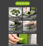 16 in 1 Vegetable Chopper, Salad Fruit Vegetable Food Chopper Slicer Peeler - British D'sire