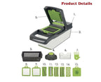 16 in 1 Vegetable Chopper, Salad Fruit Vegetable Food Chopper Slicer Peeler - British D'sire