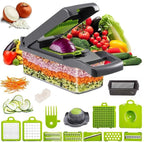 16 in 1 Vegetable Chopper, Salad Fruit Vegetable Food Chopper Slicer Peeler - British D'sire