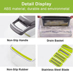 16 in 1 Vegetable Chopper, Salad Fruit Vegetable Food Chopper Slicer Peeler - British D'sire