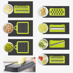 16 in 1 Vegetable Chopper, Salad Fruit Vegetable Food Chopper Slicer Peeler - British D'sire
