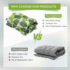 160cm W x 50cm D x 8cm H Banana Leaf Print Button Tufted Lounge Cushion Beach Chair Seat Cushion - Sun Lounger Cushion - British D'sire