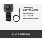 Logitech StreamCam Full HD Webcam – 1080p 60fps USB-C – Graphite