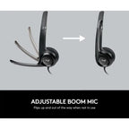 Logitech H390 USB Headset with Noise-Cancelling Mic (Black)
