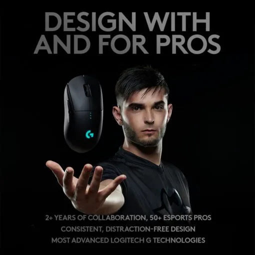 Logitech G PRO Wireless Gaming Mouse – HERO 25K – Black