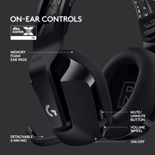 Logitech G733 Wireless Gaming Headset LIGHTSPEED - Black