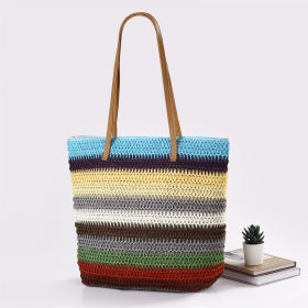 Straw Weave Vegan Beach Holiday Shoulder Bag Main image