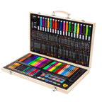 180 in 1 Painting Wooden Box Colorful Pen Set Art School Supplies For Children - British D'sire