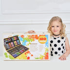 180 in 1 Painting Wooden Box Colorful Pen Set Art School Supplies For Children - British D'sire