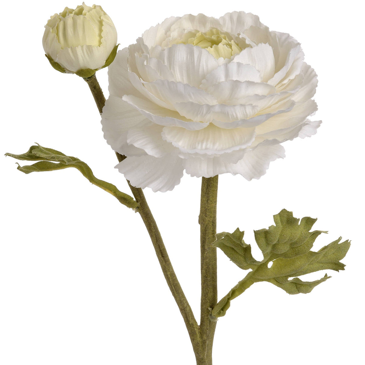 White Ranunculus Spray Artificial Flower Stem