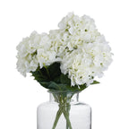White Hydrangea Bouquet Artificial Flower Stem