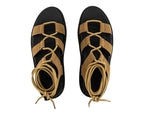 Chunky Sole Faux Leather Lace Up Gladiator Sandals