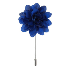 Amour Flower Lapel Pin, Blue - British D'sire