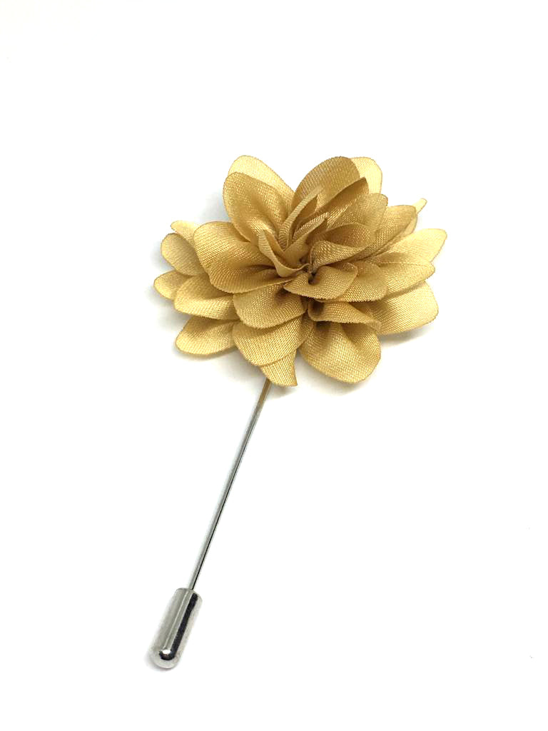 Amour Flower Lapel Pin, Champagne - British D'sire