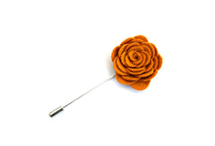 Felt Rose Lapel Pin, Mustard