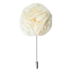 Triple Rose Lapel Pin, Ivory