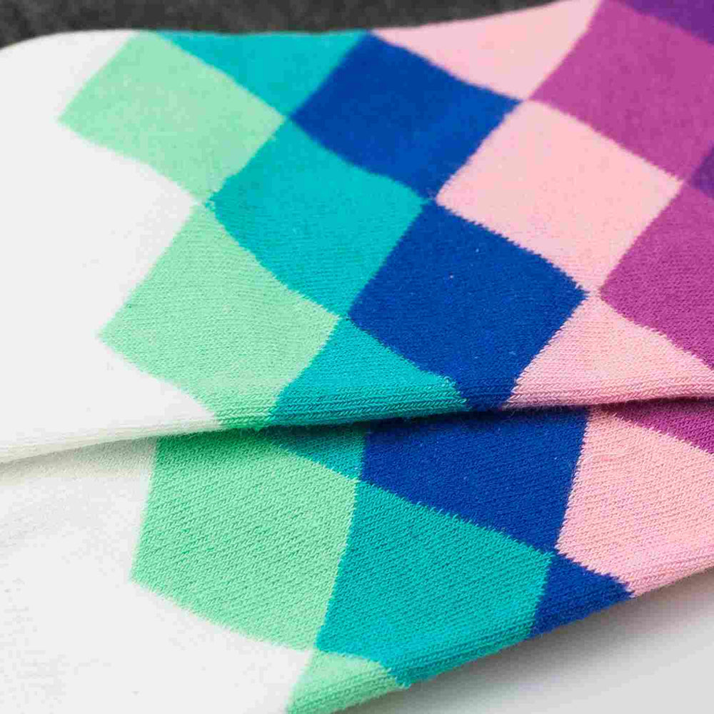 men's cream and grey socks, combed cotton