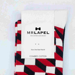 3-Pack Red, White and Black Socks - British D'sire