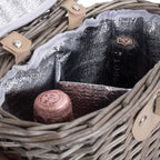 2 Bottle Willow Insulated Bottle Carrier - Cool Baskets - British D'sire