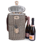 2 Bottle Willow Insulated Bottle Carrier - Cool Baskets - British D'sire
