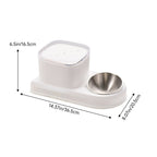 2 - in - 1 Pet Feeder, White - Pet Feeder - British D'sire