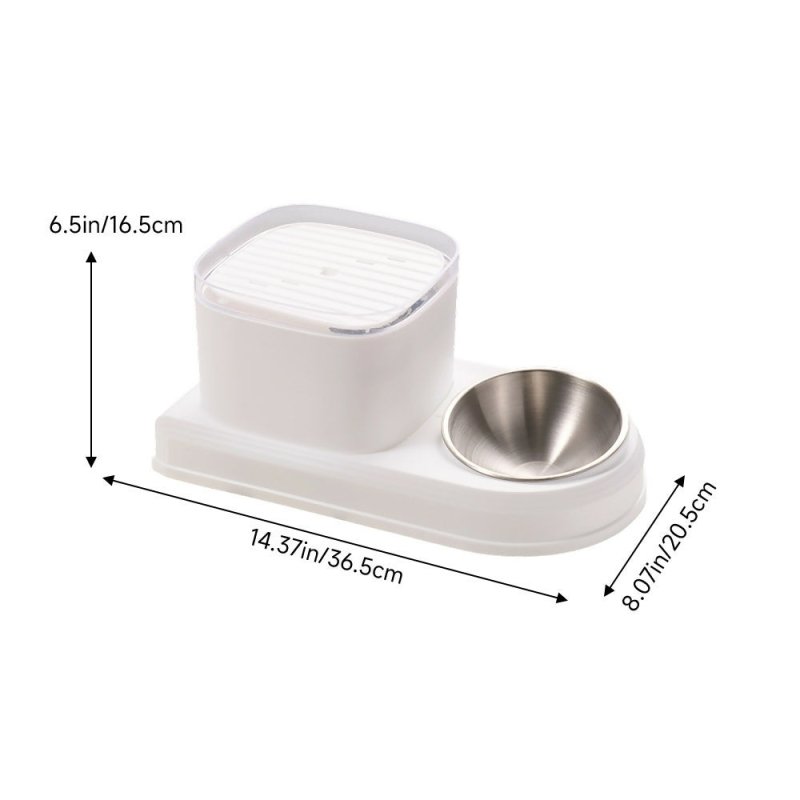 2 - in - 1 Pet Feeder, White - Pet Feeder - British D'sire