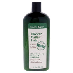 2 - in - 1 Thickening Shampoo and Conditioner by Thicker Fuller Hair for Men - 12 oz Shampoo and Conditioner - Shampoo and Conditioner - British D'sire