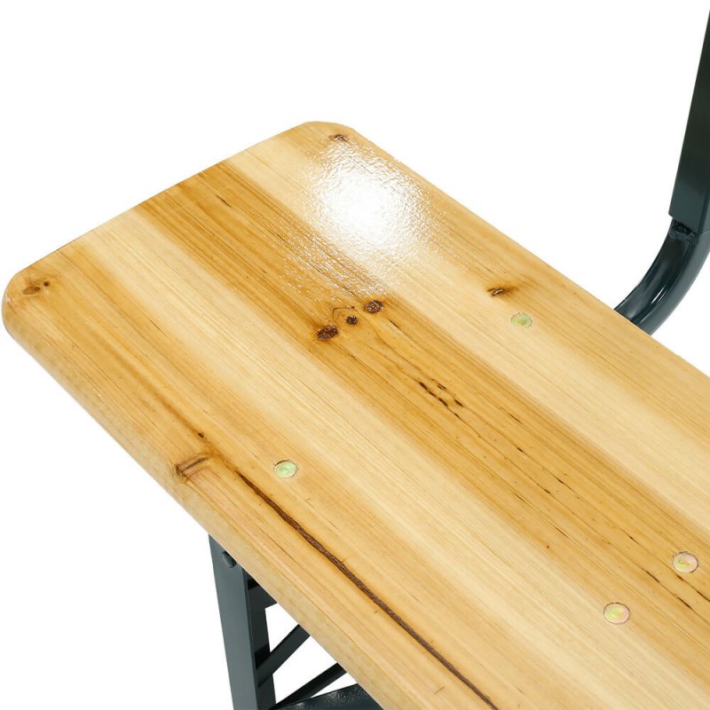 2 Pcs Contemporary Folding Wooden Garden Bench Outdoors - Garden Bench - British D'sire