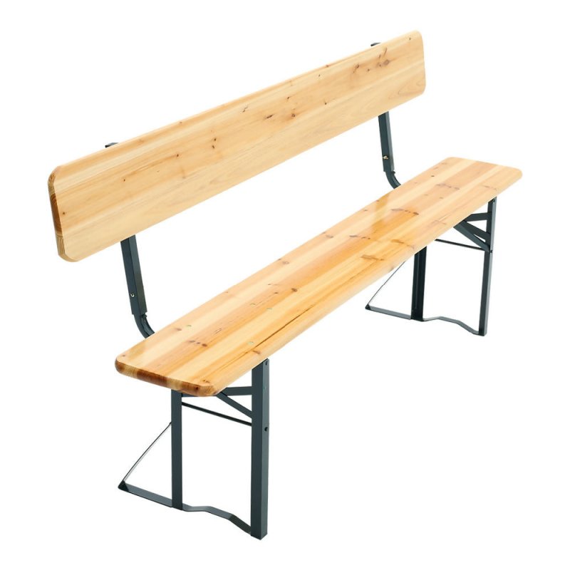2 Pcs Contemporary Folding Wooden Garden Bench Outdoors Secondary image