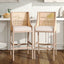 2 Pcs Natural Rattan Bar Stools with Backrest - Bar Stools - British D'sire
