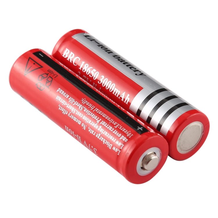 2 PCS UltraFire 18650 3000mAh 3.7V Long Lasting Rechargeable Lithium ion Battery(Red) Secondary image