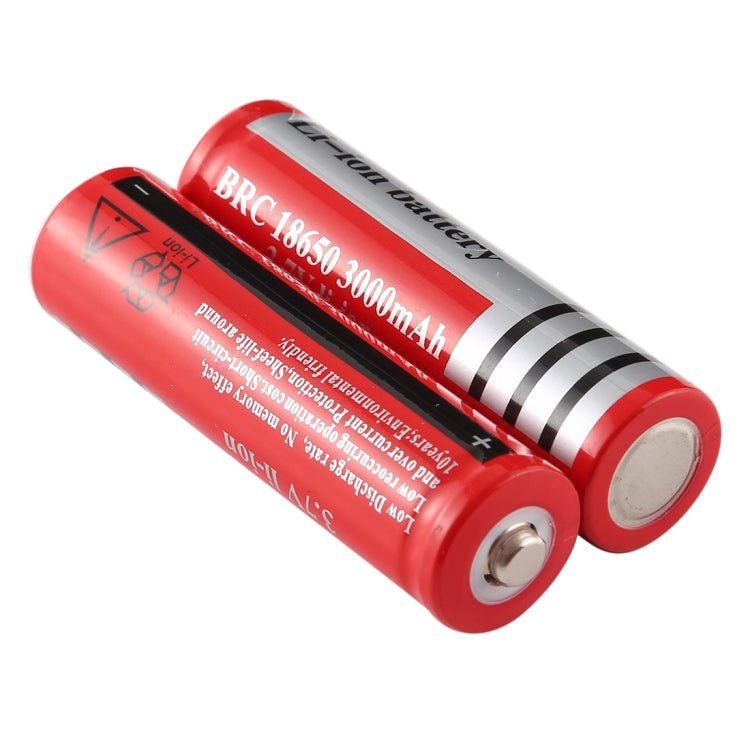 2 PCS UltraFire 18650 3000mAh 3.7V Long Lasting Rechargeable Lithium ion Battery(Red) - British D'sire Main image