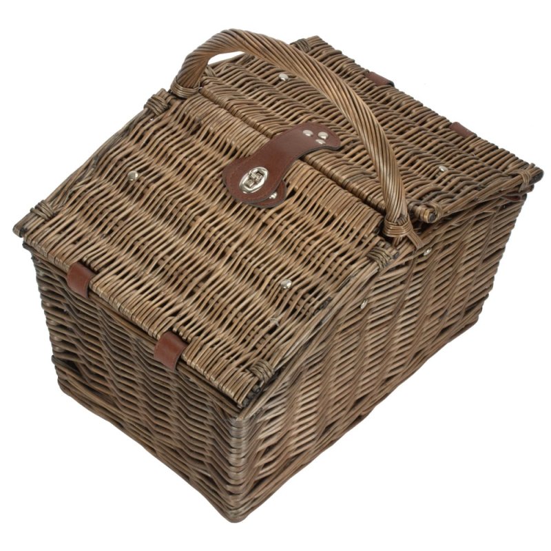 2 Person Nature Pattern Butterfly Lidded Fitted Picnic Basket - Fitted Picnic Baskets - British D'sire