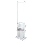 2 - Tier Plastic Rolling Laundry Baskets with Hanging Rack - Laundry Basket - British D'sire