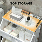 2 - Tier Rolling Laundry Hamper Cart - Laundry Hamper - British D'sire