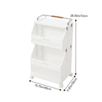 2 - Tier Rolling Laundry Hamper Cart - Laundry Hamper - British D'sire